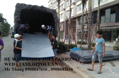 Công trình xây dựng hệ mái sáng Canopy chung Cư The Estela 